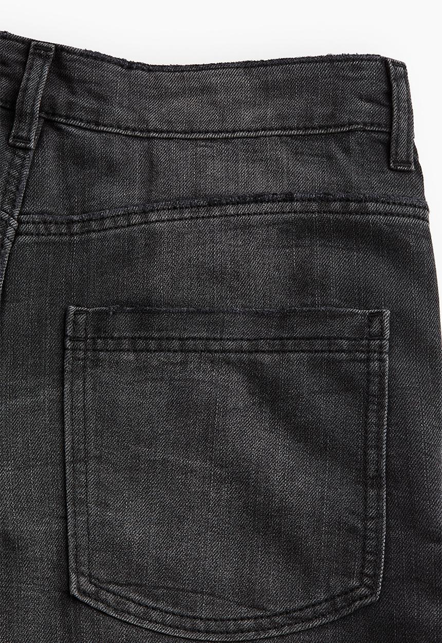H&M - Low denim cargo shorts - black