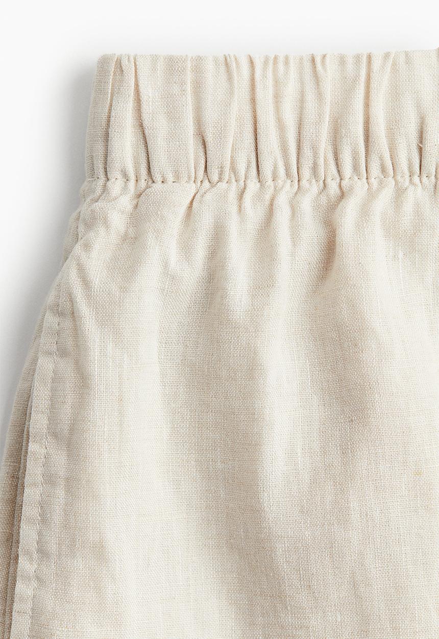 H&M - Pull-on linen shorts - natural white