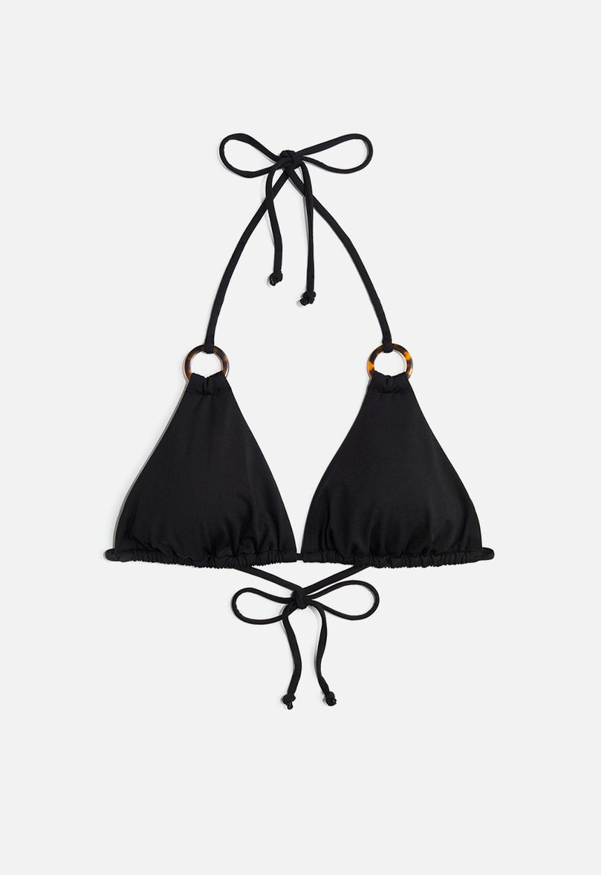 H&M - Padded triangle bikini top - black