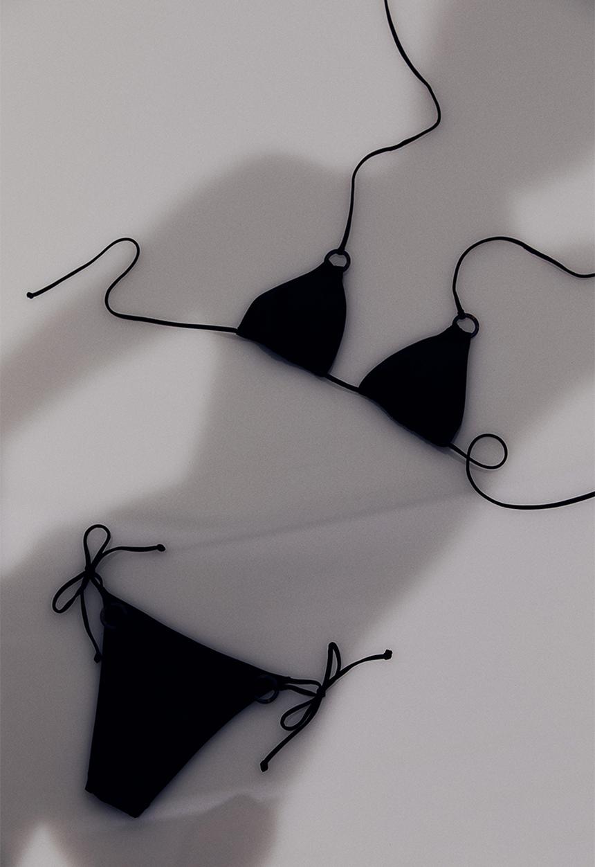 H&M - Padded triangle bikini top - black