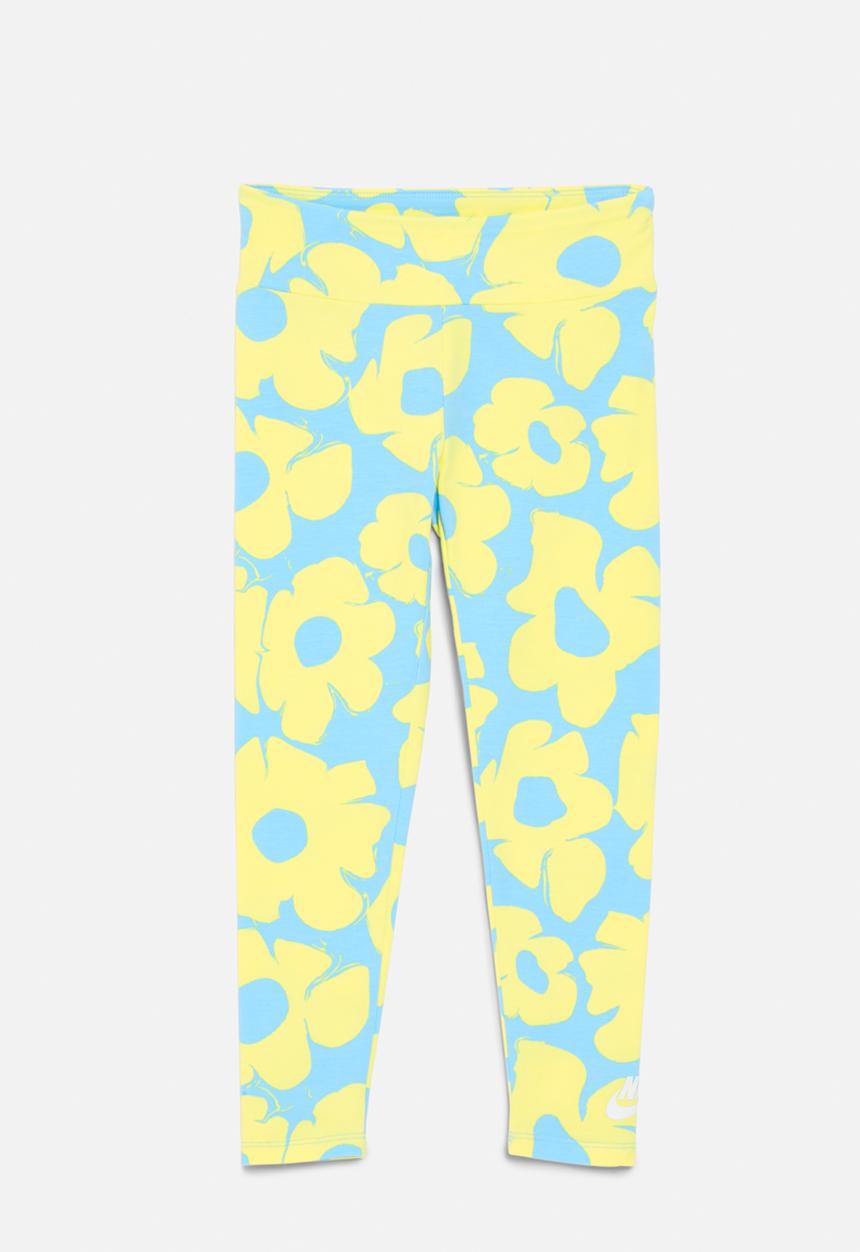 Nike - Nkg floral legging - aquarius blue