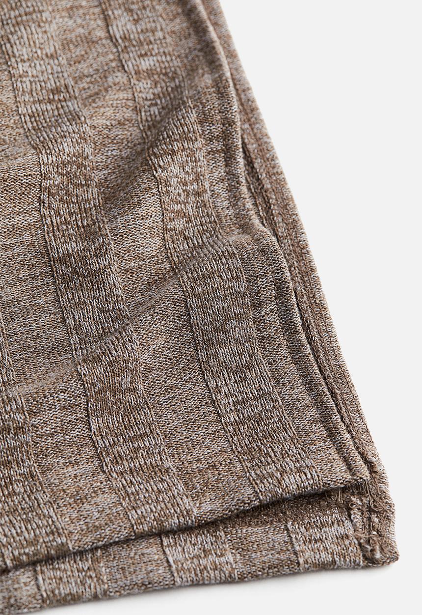 H&M - Ribbed dress - dark mole