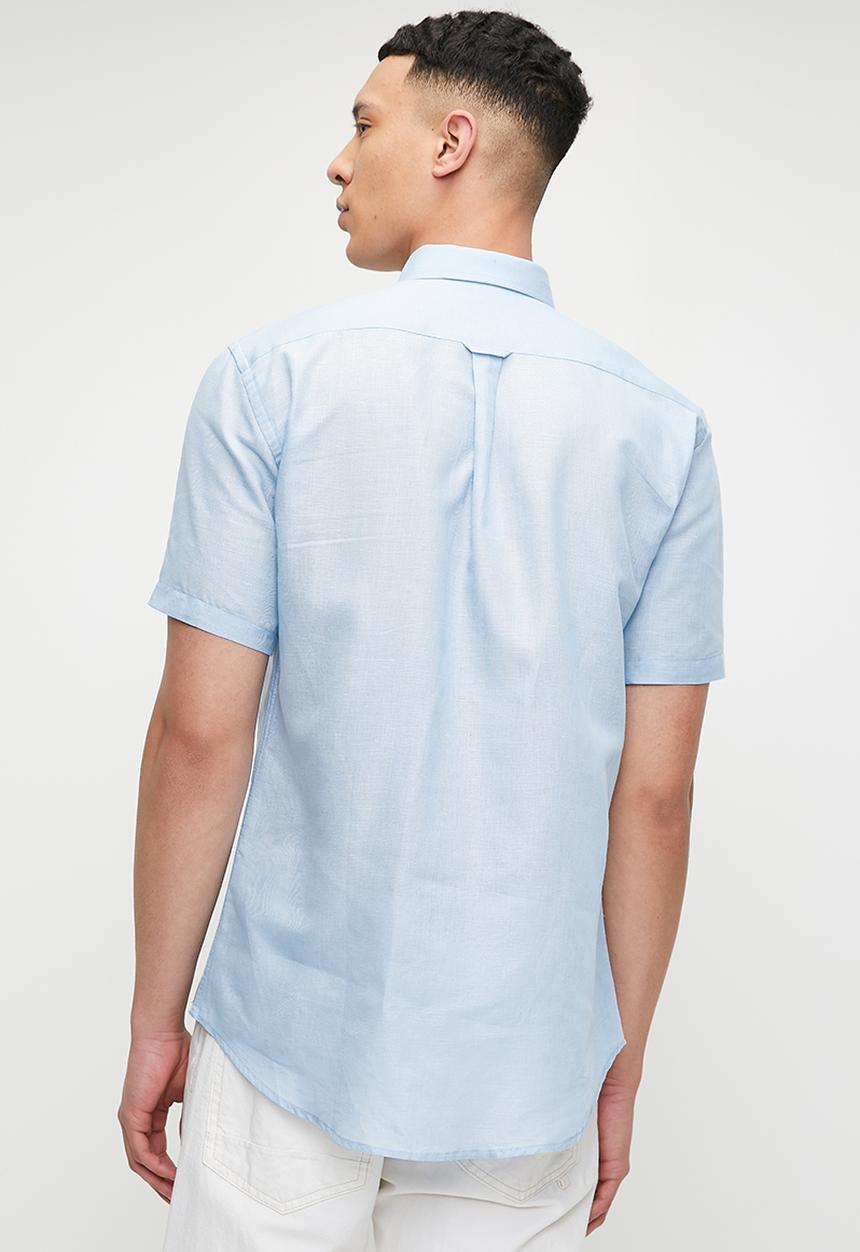 Ben Sherman - Linen Shirt Short Sleeve - Light Blue