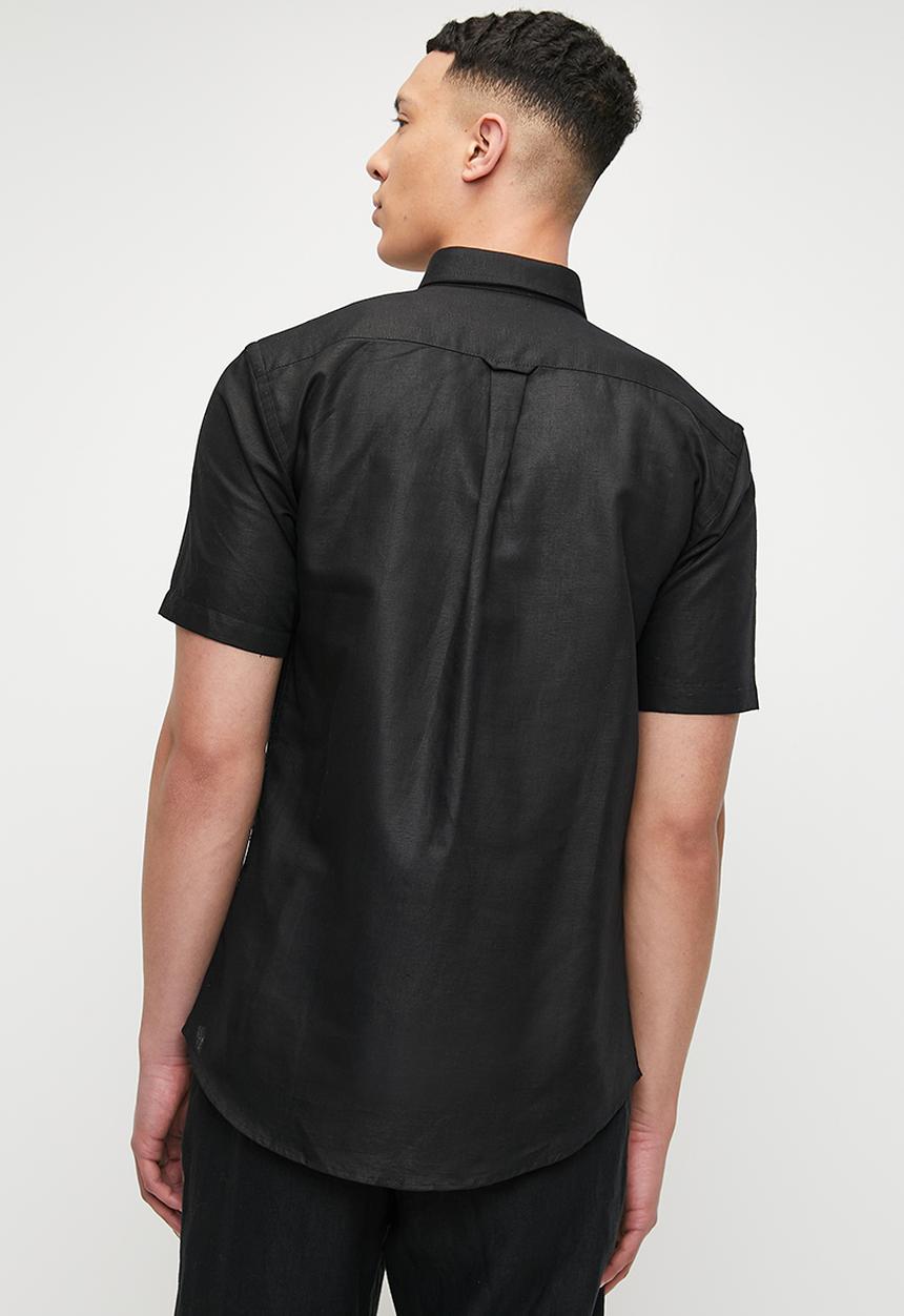 Ben Sherman - Linen Shirt Short Sleeve - Black