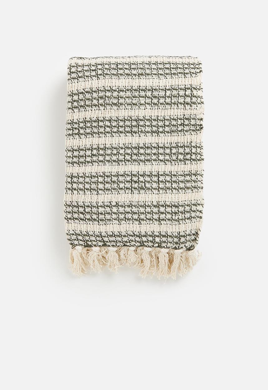 H&S - Cotton Waffle Throw - Natural