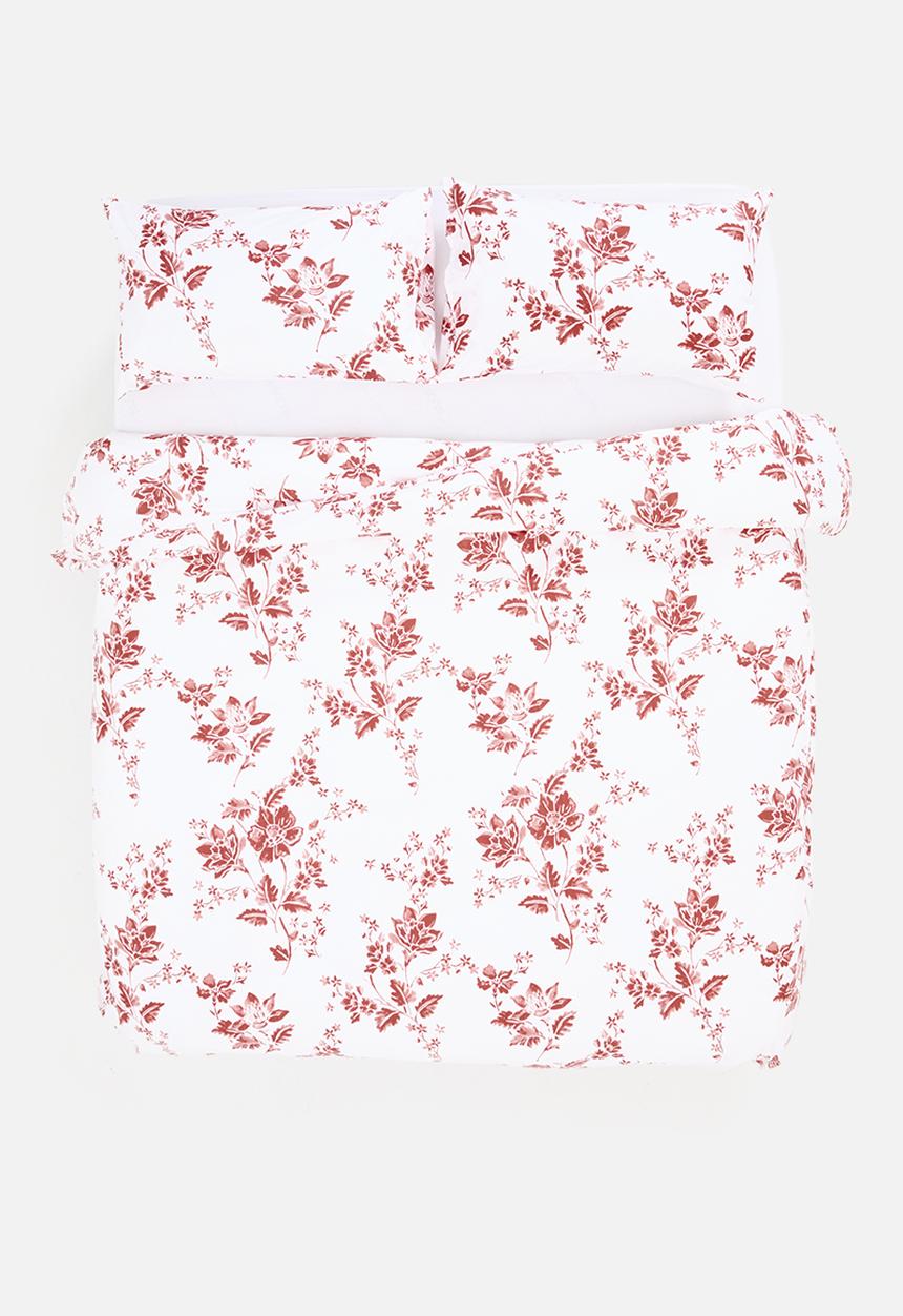 Sixth Floor - Stencil Floral Super Soft Duvet Set - Pink