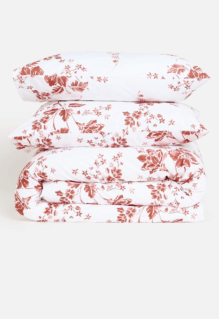 Sixth Floor - Stencil Floral Super Soft Duvet Set - Pink