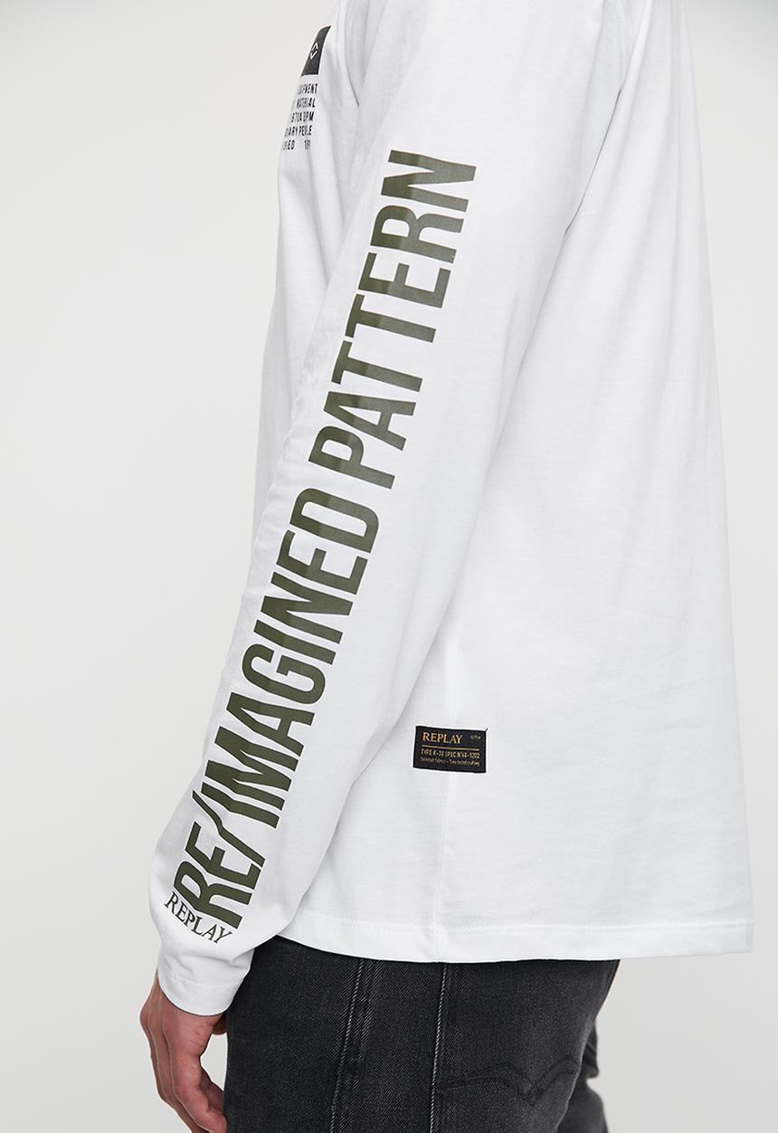 Replay - T-Shirt Manica Lunga Regular - White