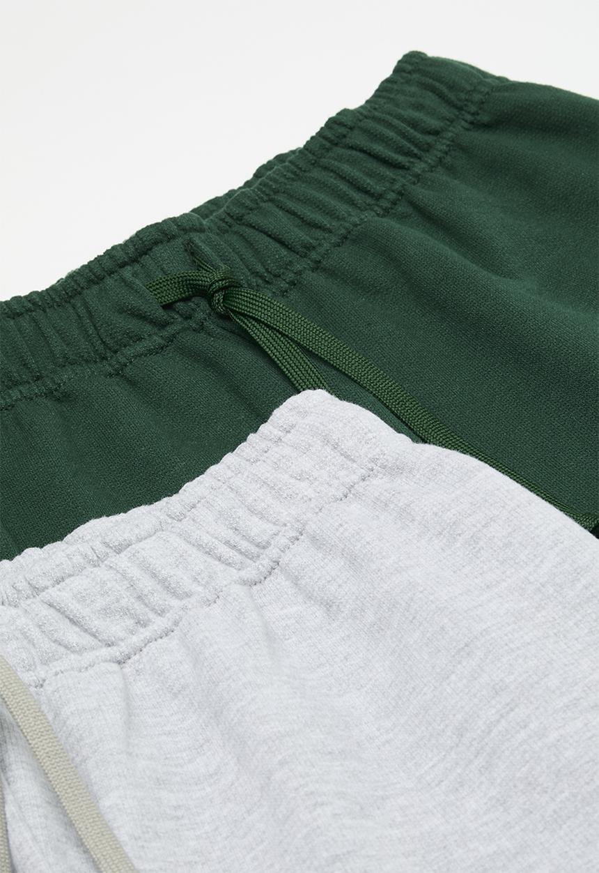 Pop Candy - 2 Pack shorts-forest green & grey