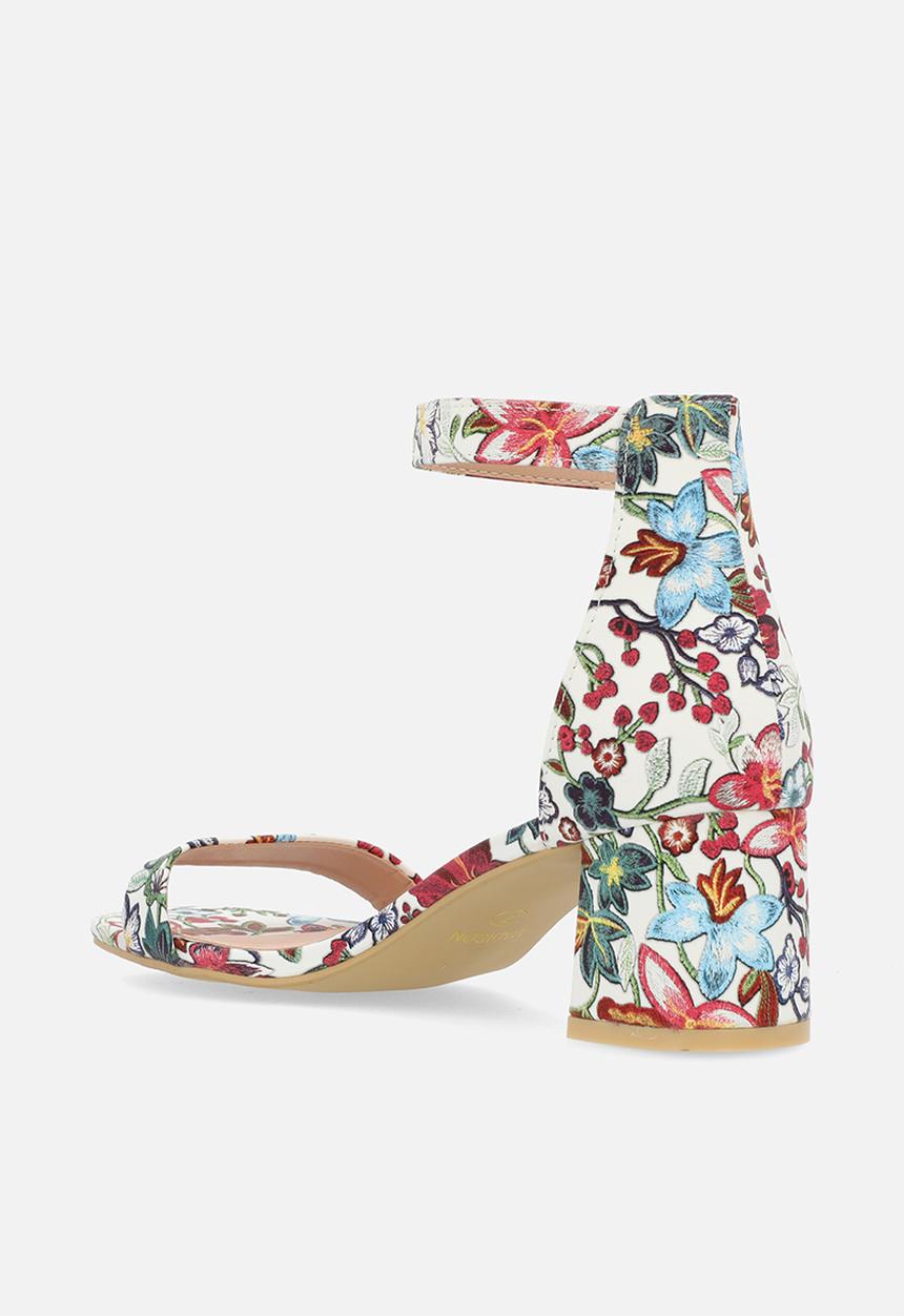 Madison® - Amira 2 block heel - white floral