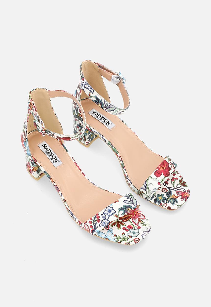 Madison® - Amira 2 block heel - white floral