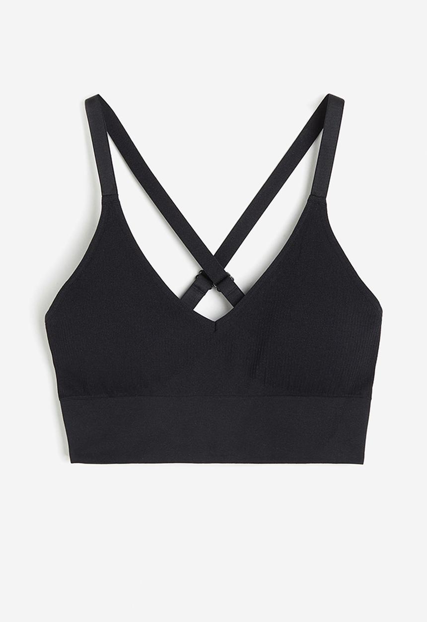 H&M - Drymove™ medium support sports bra - black