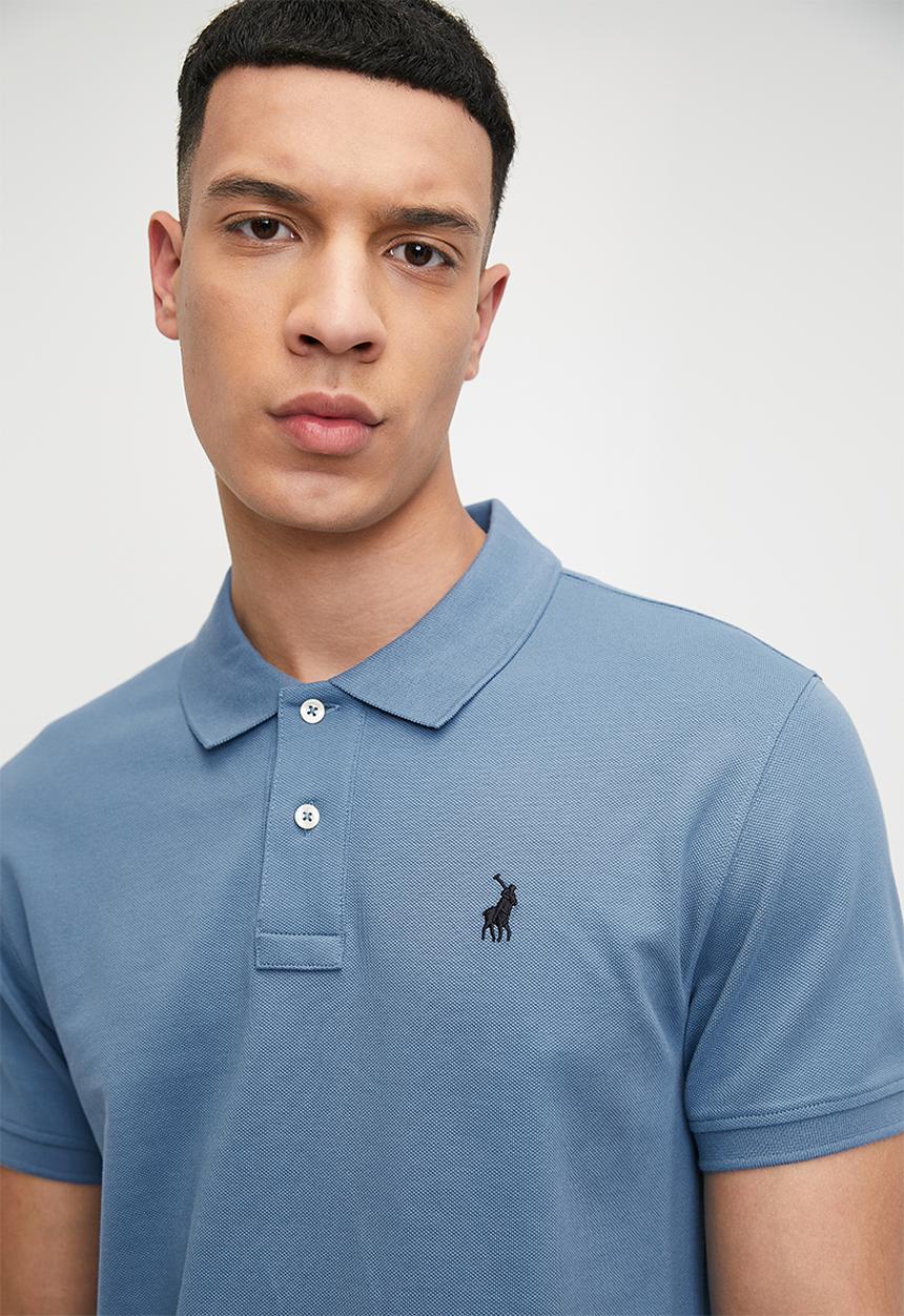 POLO - Carter Short Sleeve Pique Golfer  - Petrol Blue