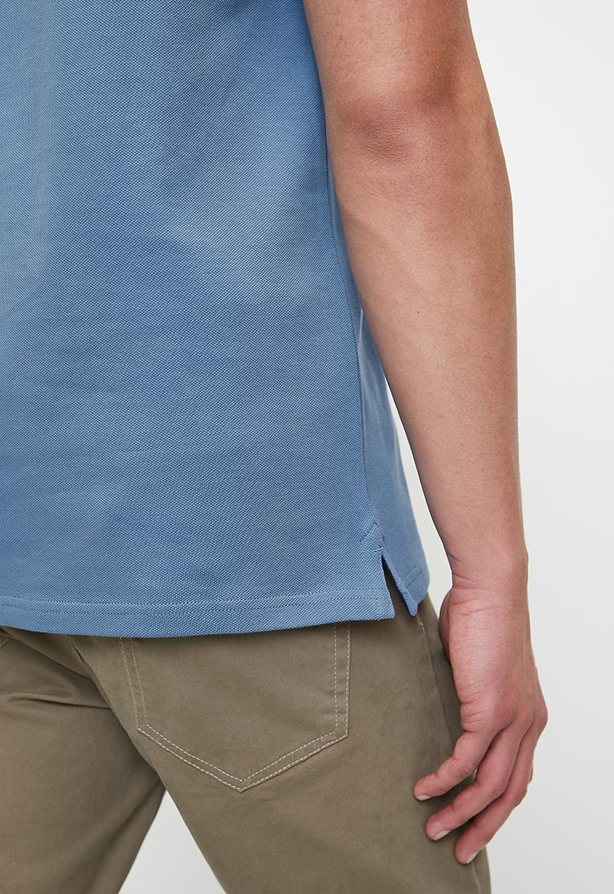 POLO - Carter Short Sleeve Pique Golfer  - Petrol Blue