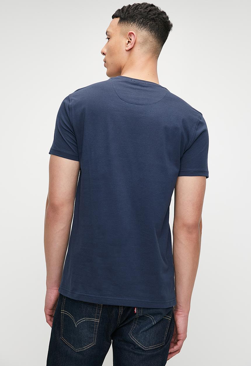 POLO - Wyatt Crest Embroided Ss Tee  - Navy