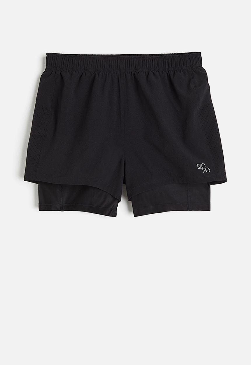 H&M - Double-layered running shorts in drymove™ - black