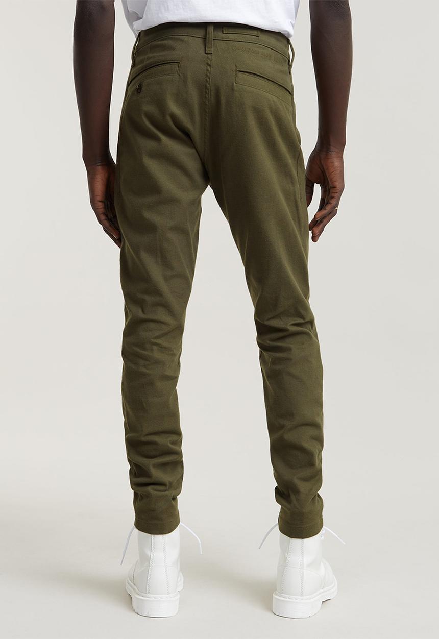 G-STAR - Bronson 2.0 slim chino - asfalt/dk moss dobby