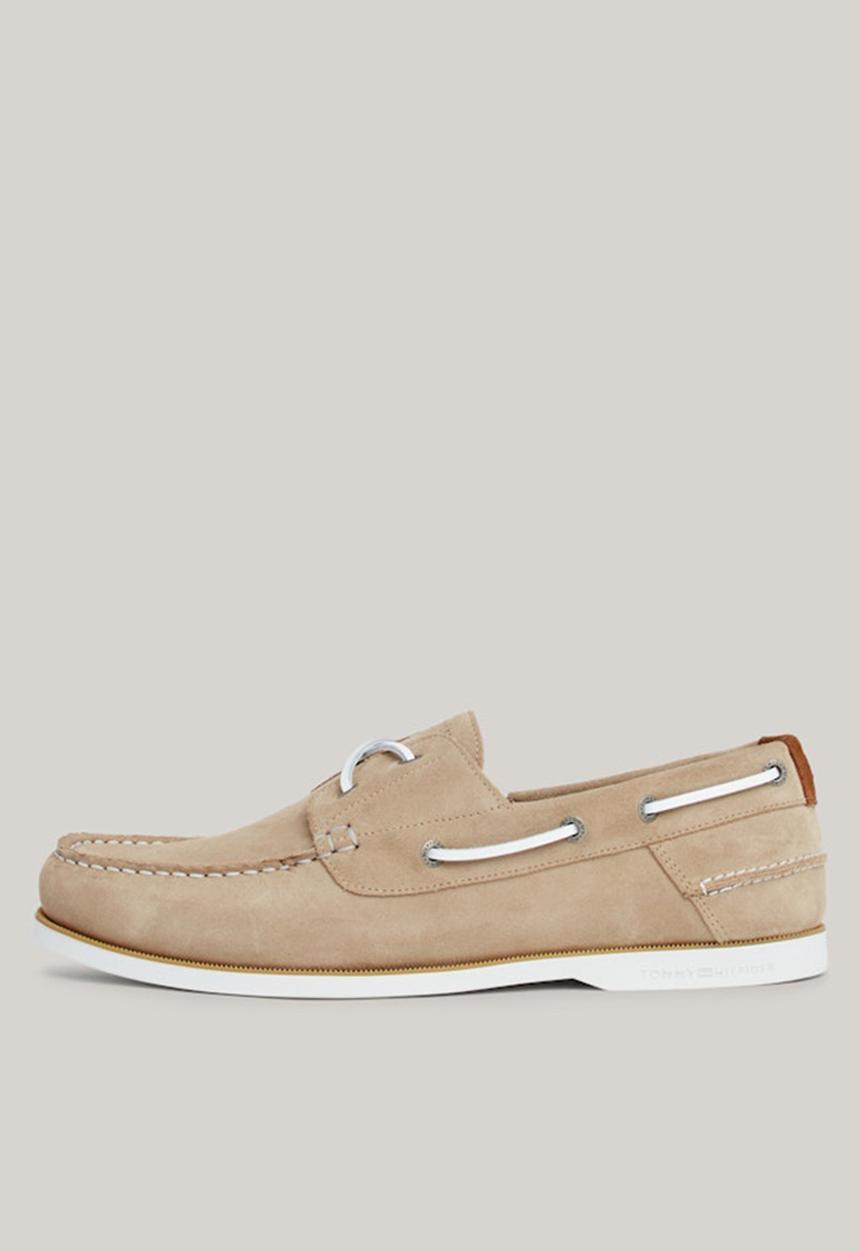 Tommy Hilfiger - TH Boat Shoe Core Suede - Beige
