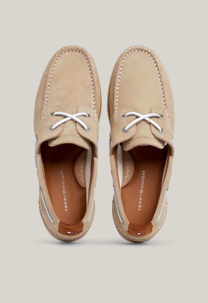 Tommy Hilfiger - TH Boat Shoe Core Suede - Beige
