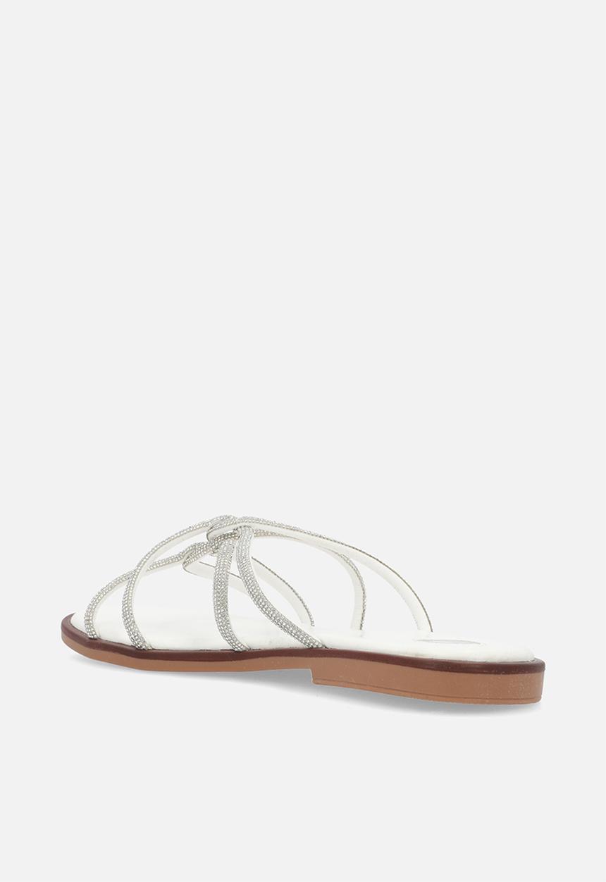 Footwork - Rosy Embellished - White
