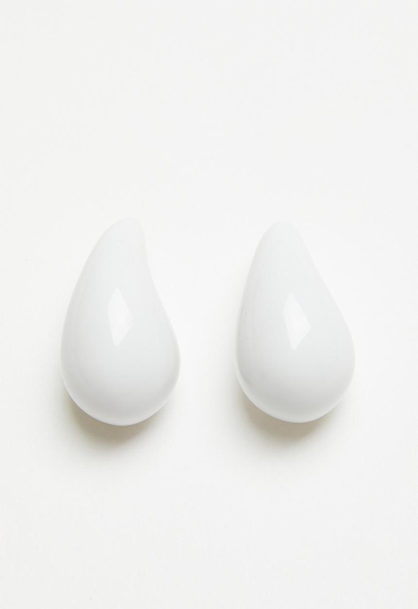 Superbalist - Teardrop stud pack - white & gold