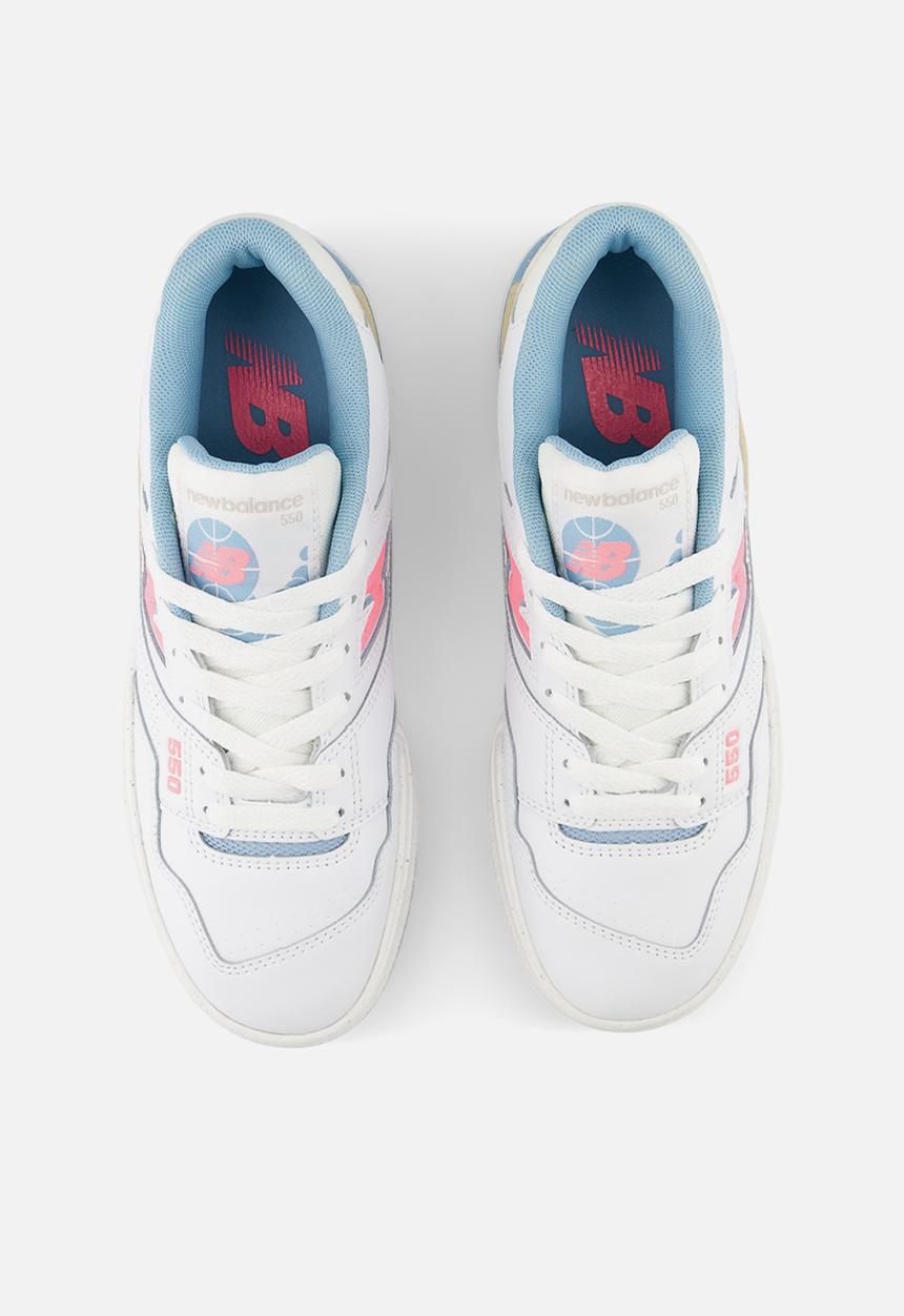 New Balance  - B550 V1 gs - White/Pink/Grey