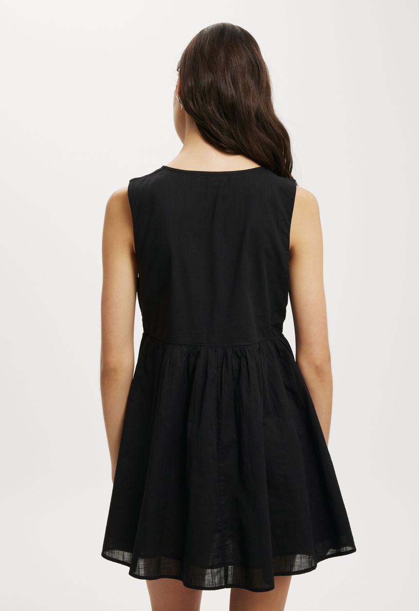 Cotton On - Casey Cutwork Mini Dress - Black