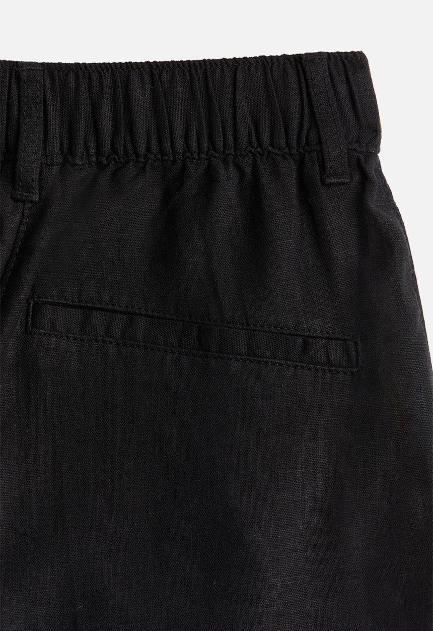 H&M - Linen-blend trousers - black