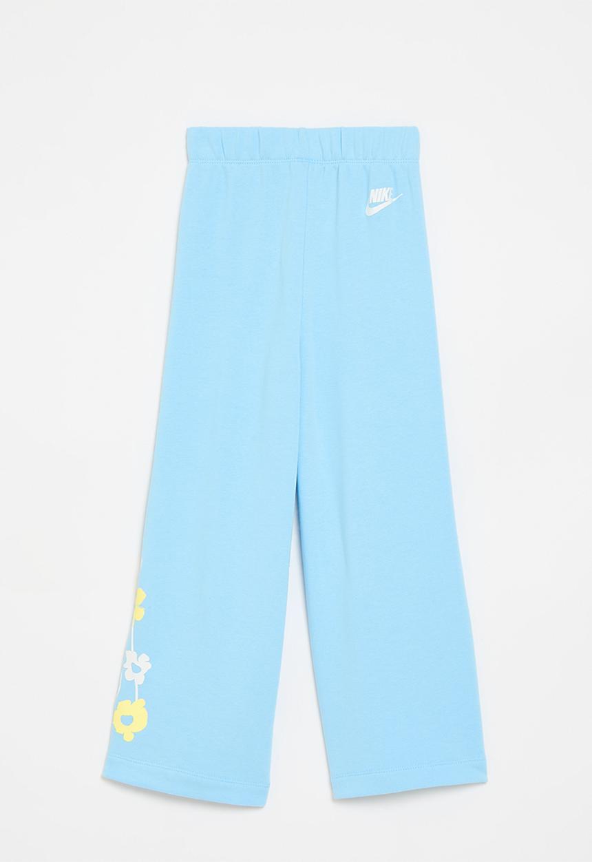 Nike - Nkg floral ft wide leg pant - aquarius blue