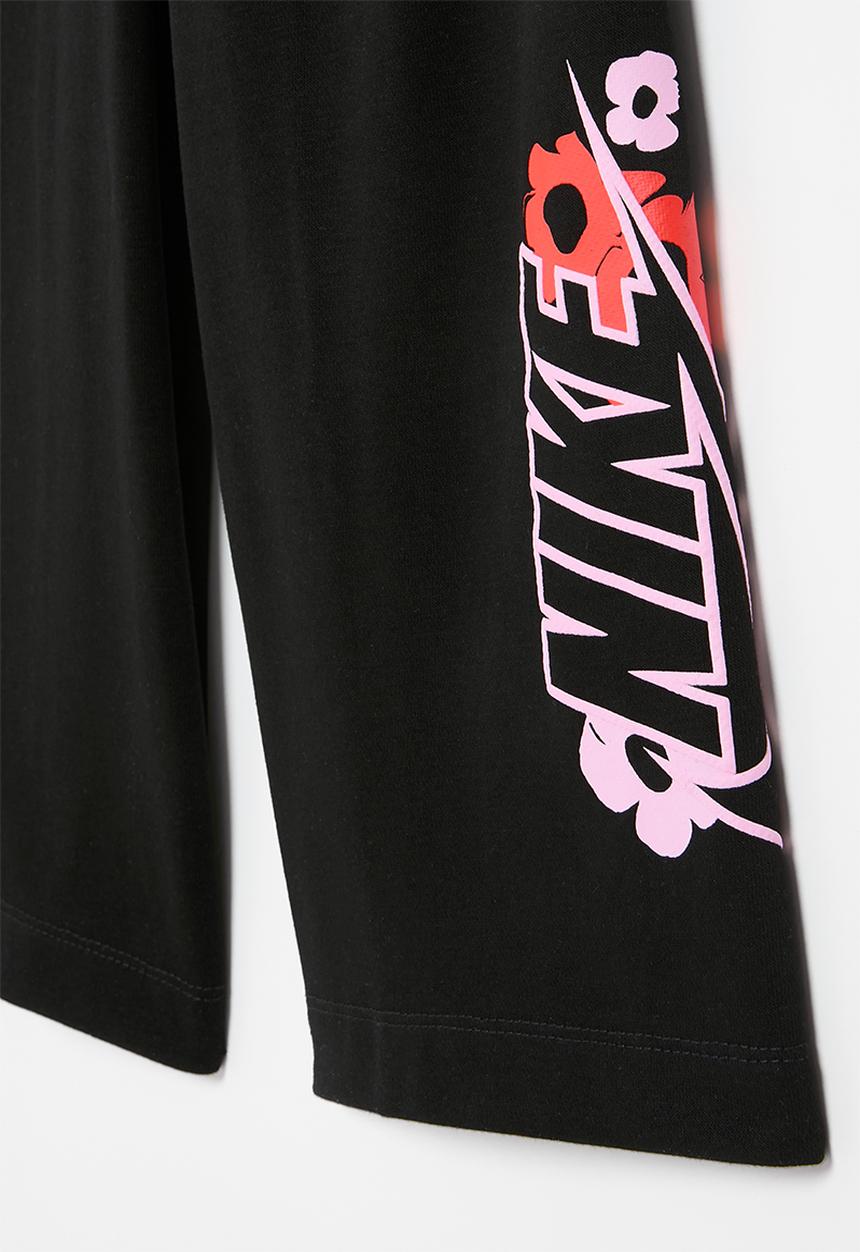 Nike - Nkg floral ft wide leg pant - black