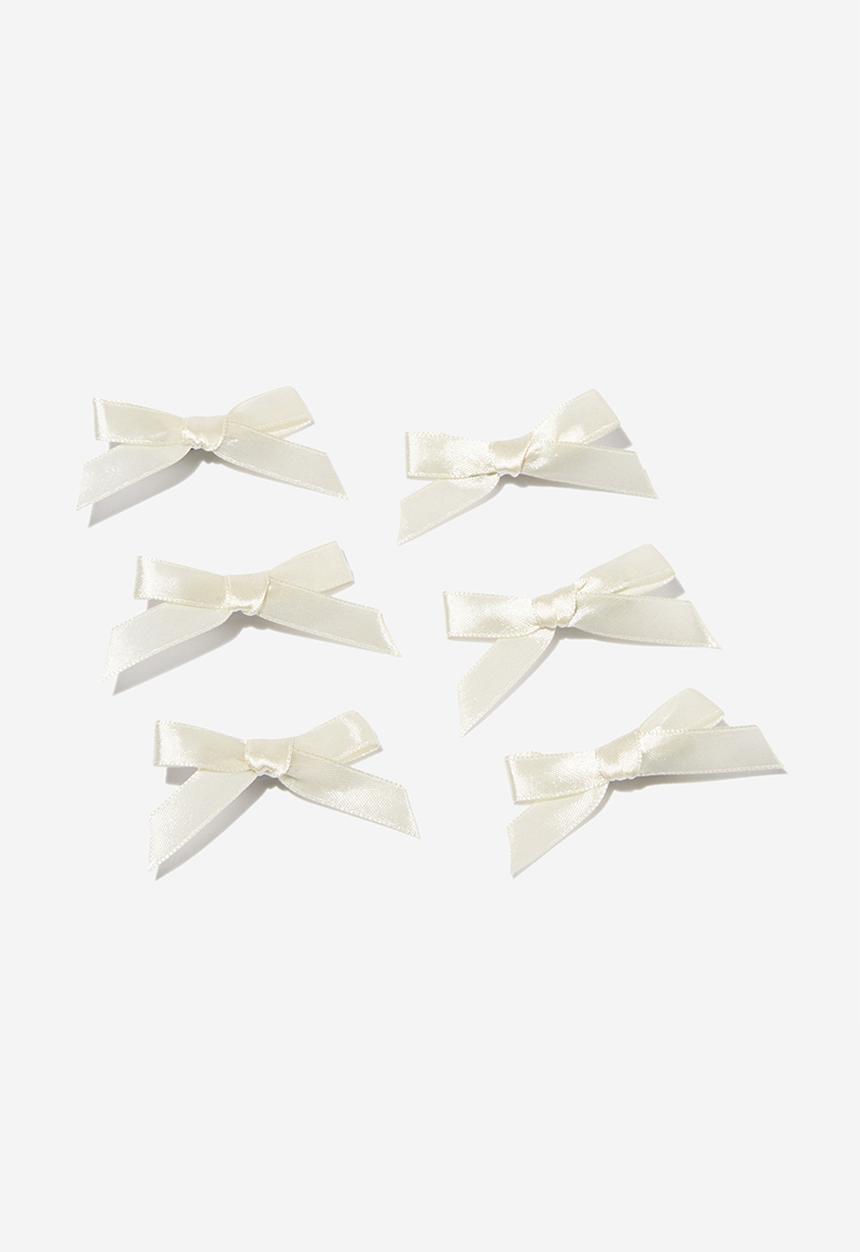 Rubi - Sophia mini hair bow pack - ecru