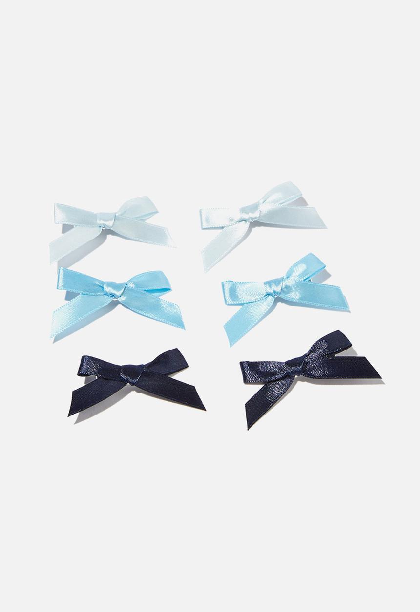 Rubi - Sophia mini hair bow pack - blue neutrals