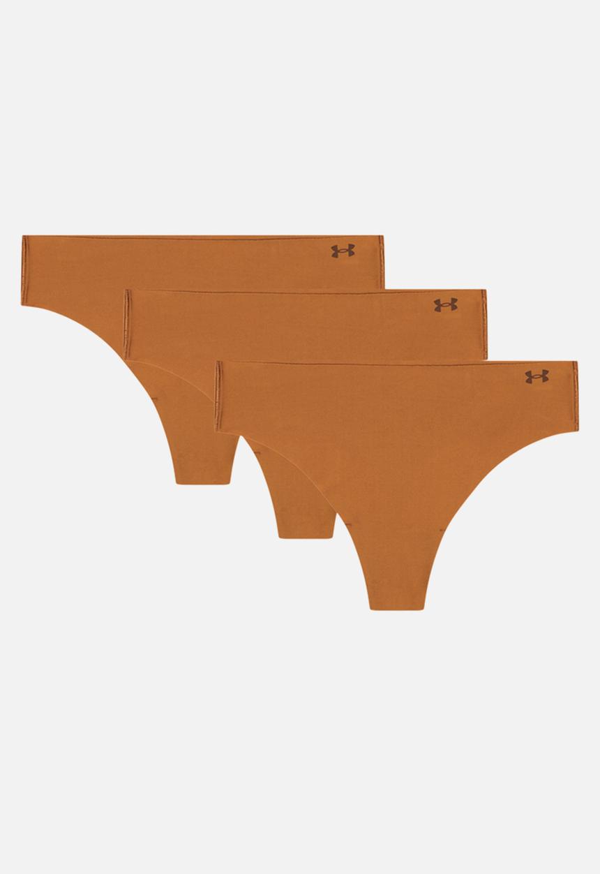 Under Armour - Ua Pure Stretch No Show 3 Pack Thong - Hue