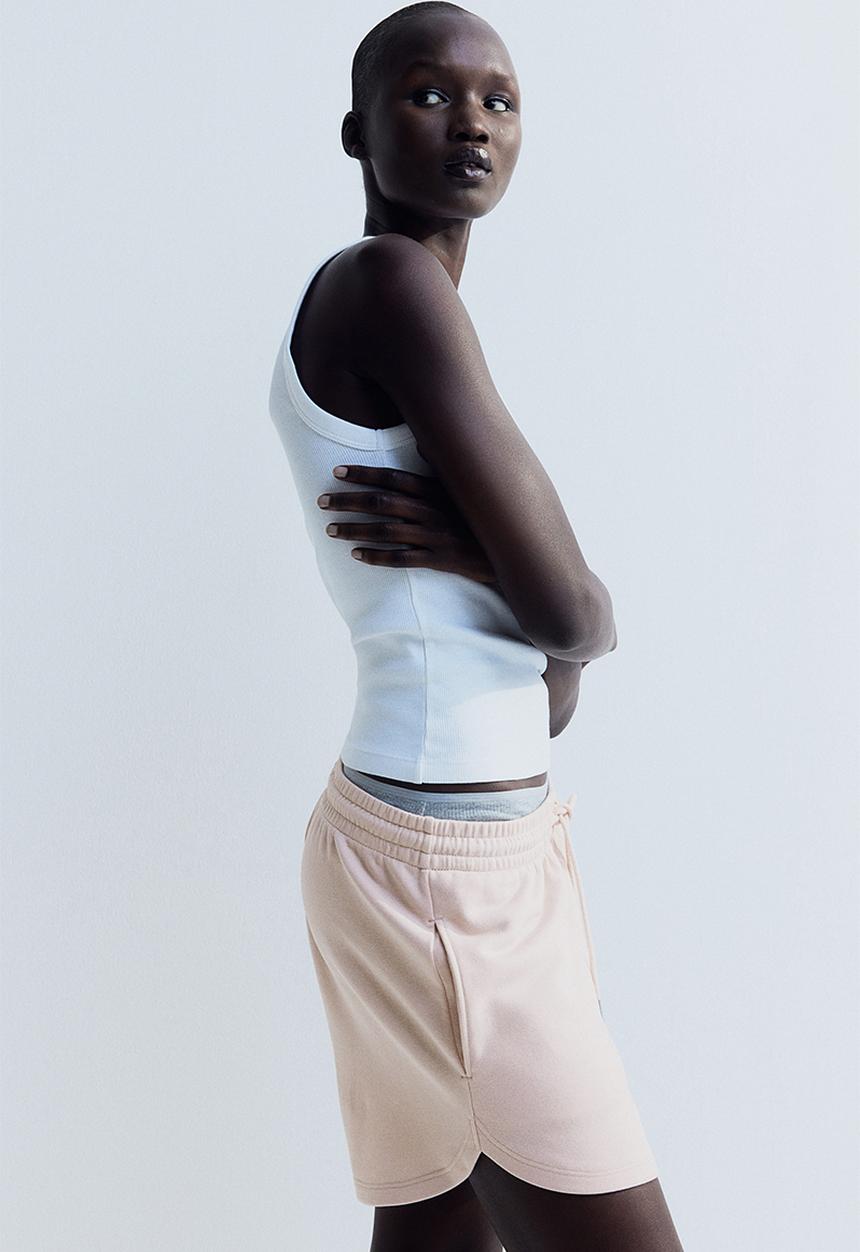H&M - Sweatshirt shorts - powder pink