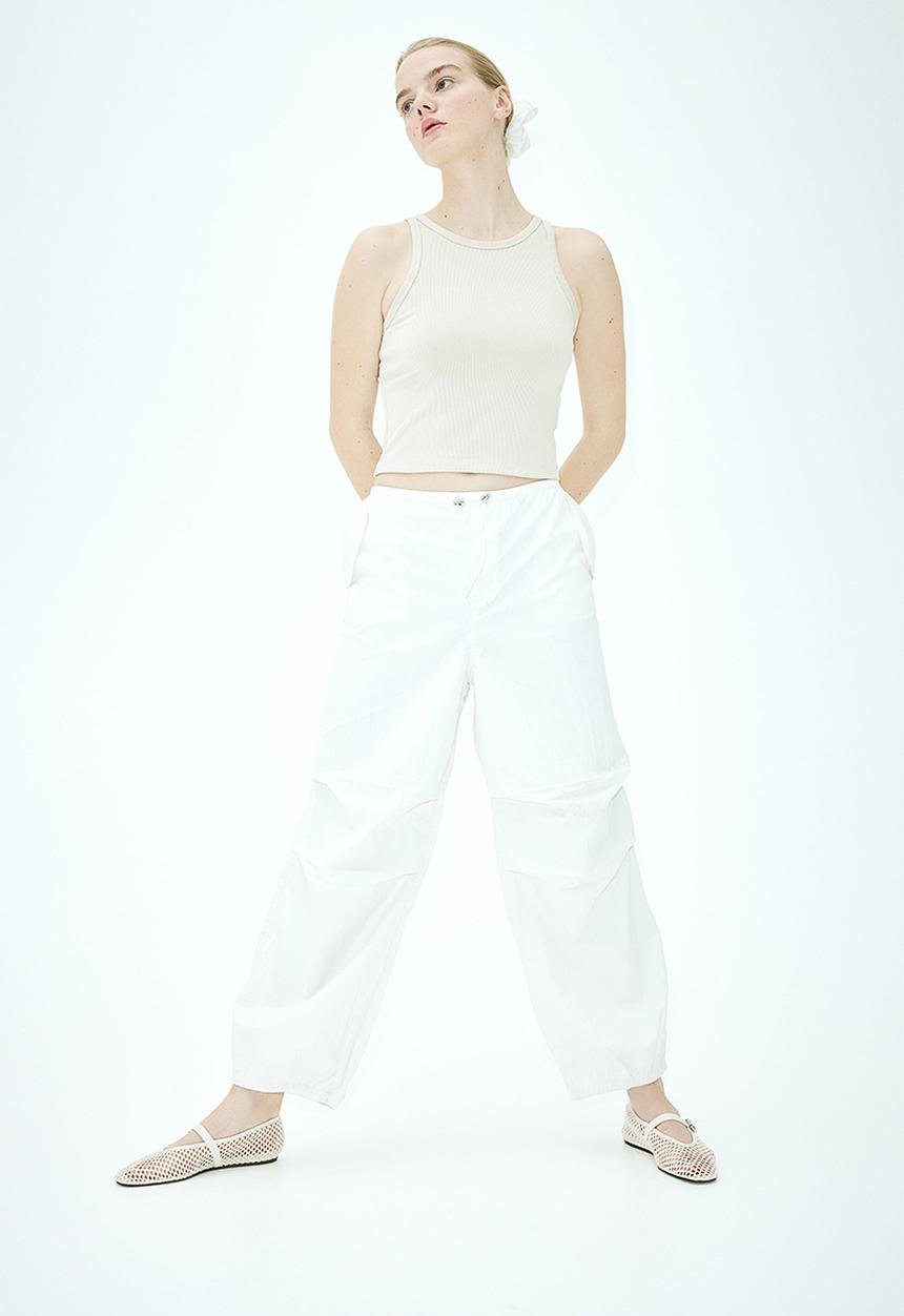 H&M - Ribbed vest top - light beige