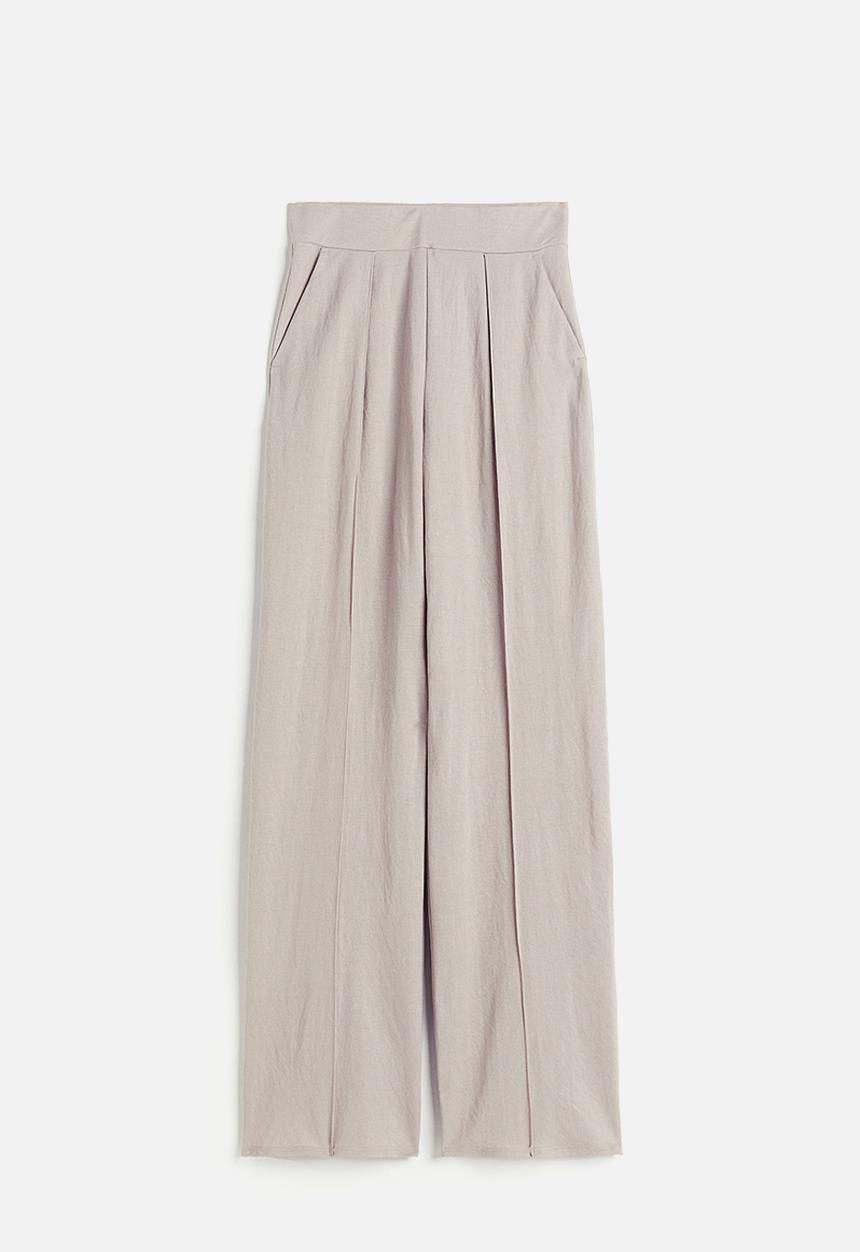 H&M - High-waisted tailored trousers - light beige