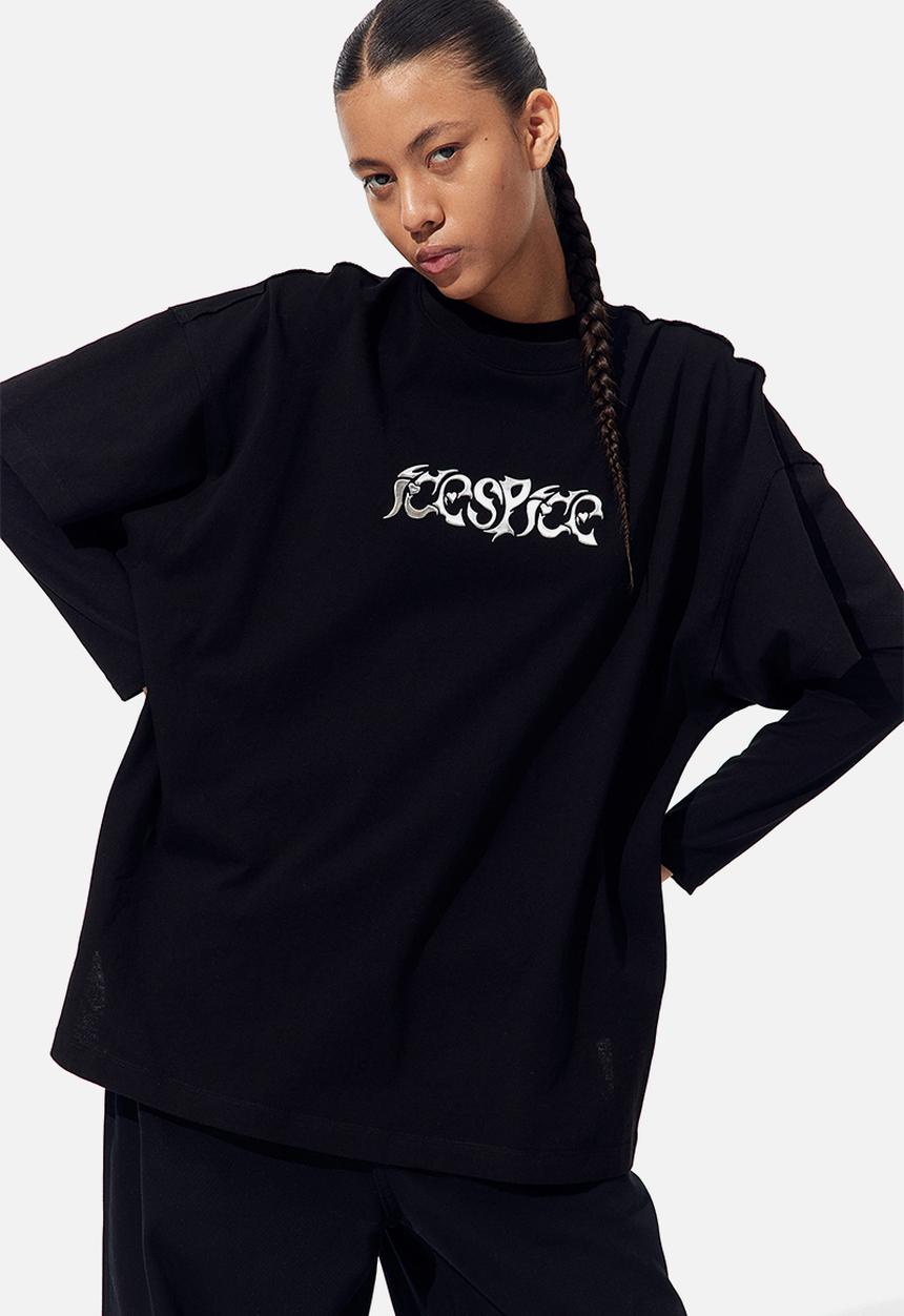 H&M - Oversized printed T-shirt - black ice spice