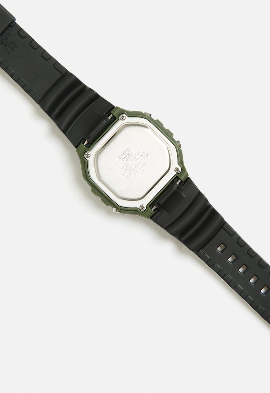 Casio - Digital green case watch - black & green