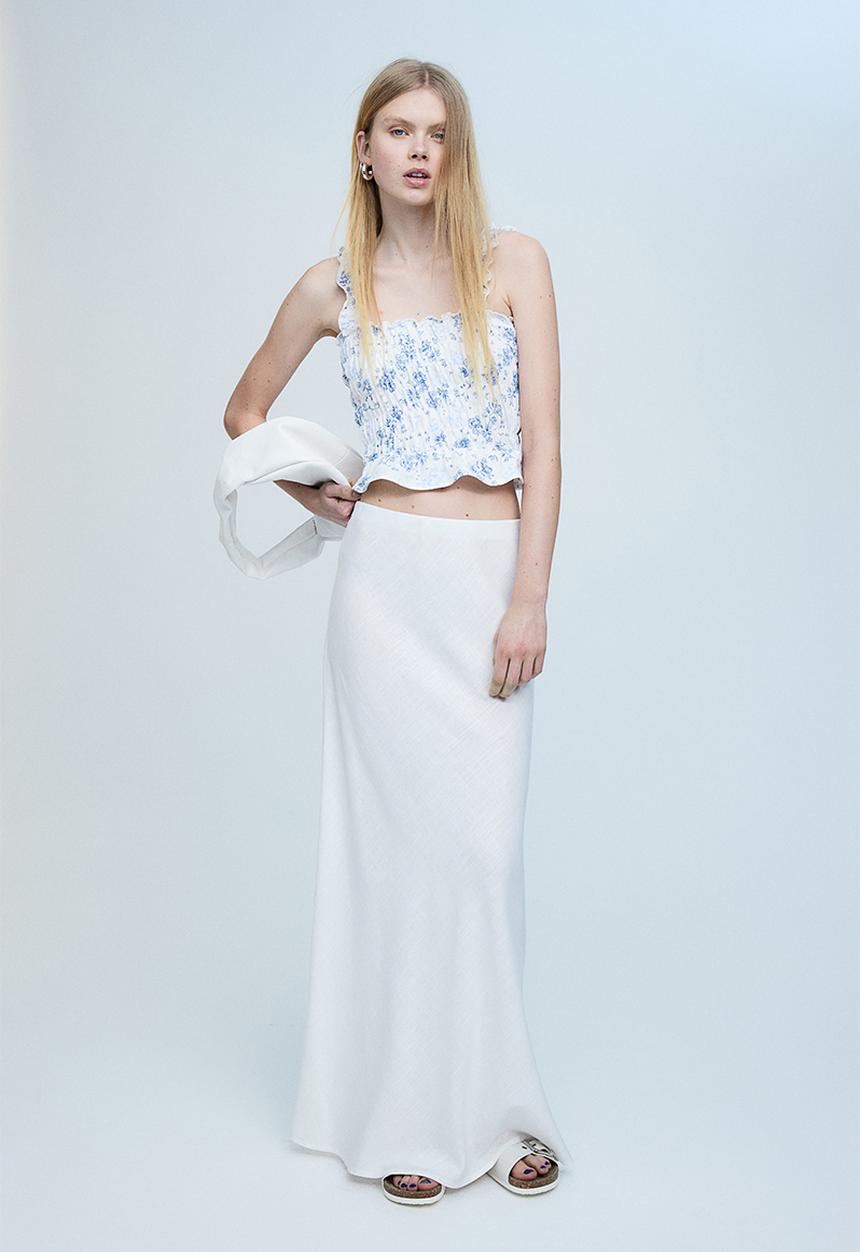 H&M - Maxi skirt - cream