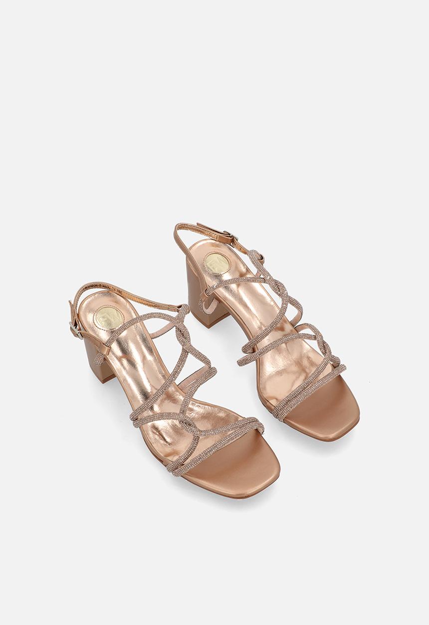 Footwork - Ponta Block Heel - Rose Gold
