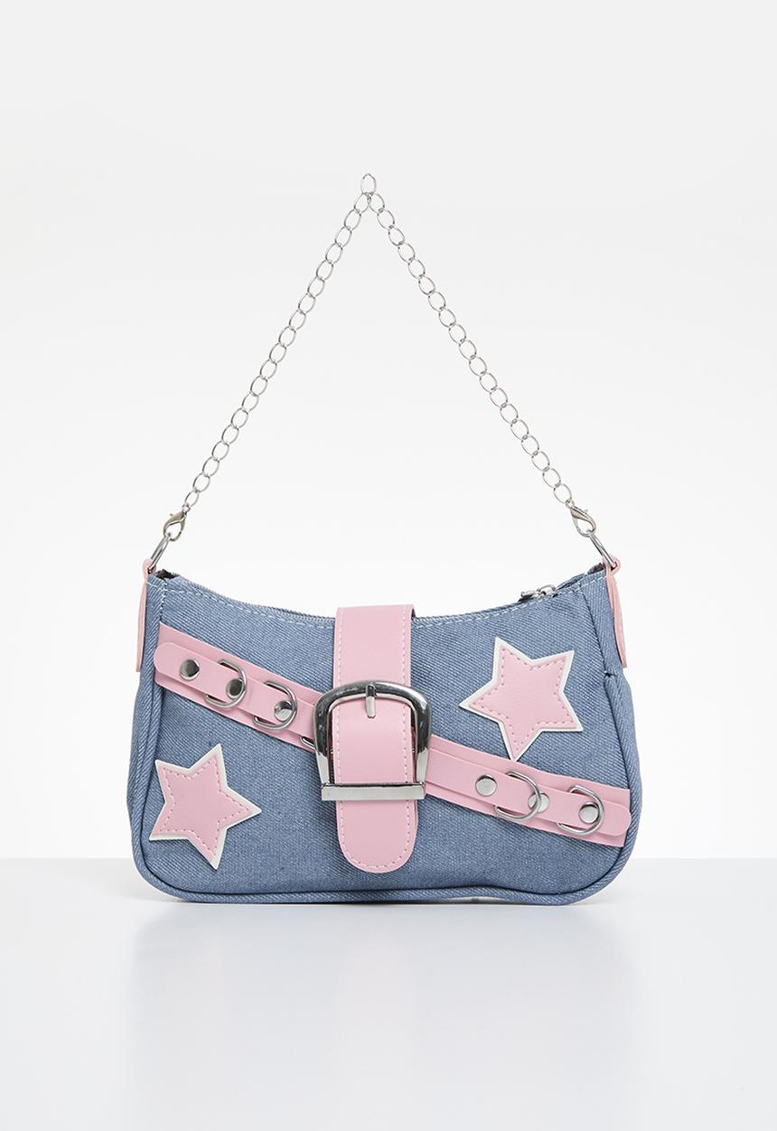 Superbalist - Demi denim bag - blue & pink