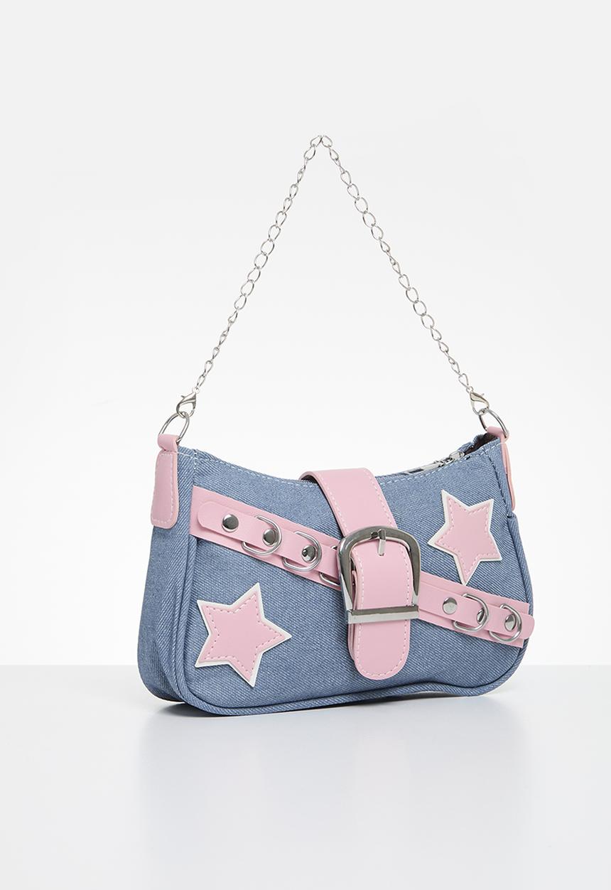 Superbalist - Demi denim bag - blue & pink
