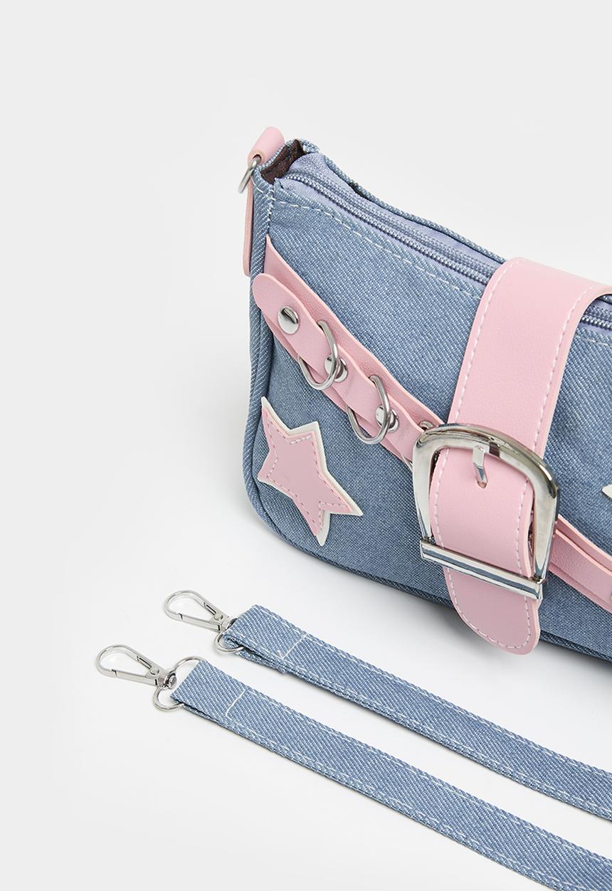 Superbalist - Demi denim bag - blue & pink