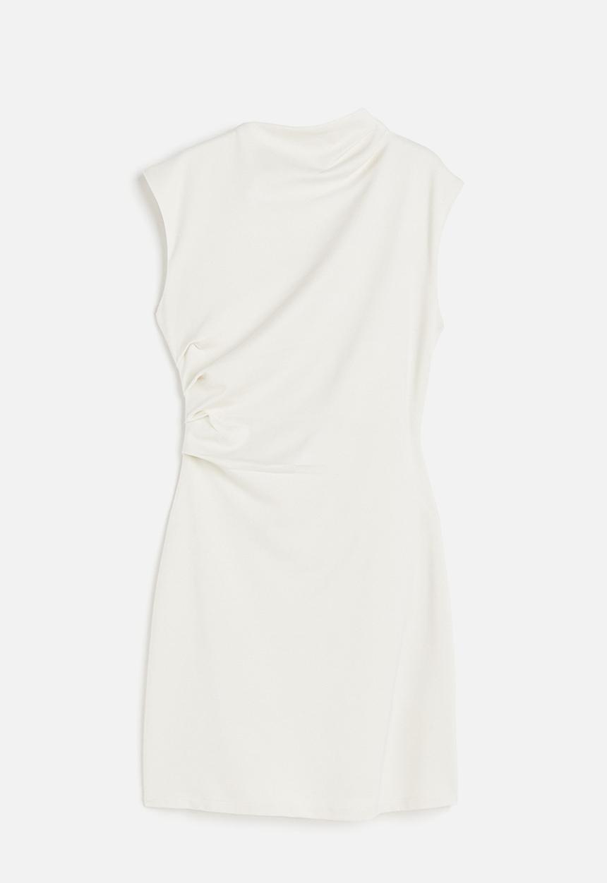 H&M - Draped jersey dress - cream