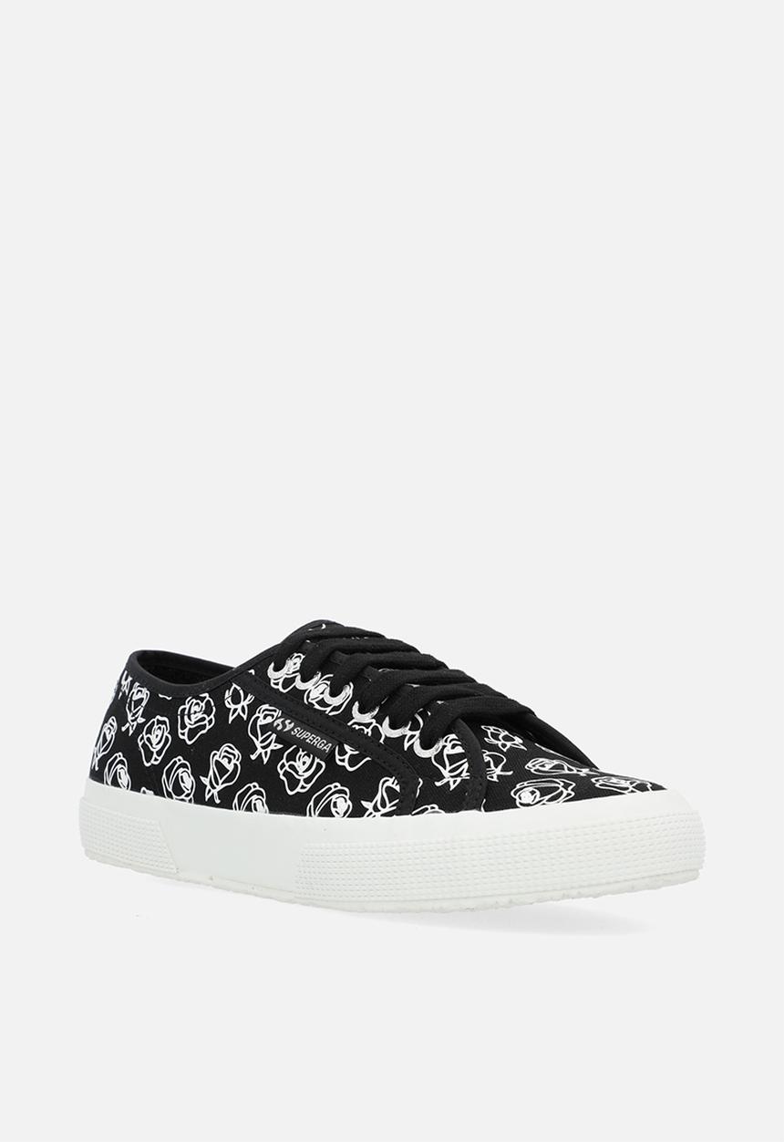 SUPERGA - 2750 Rose Print -  A6U Black White Rose