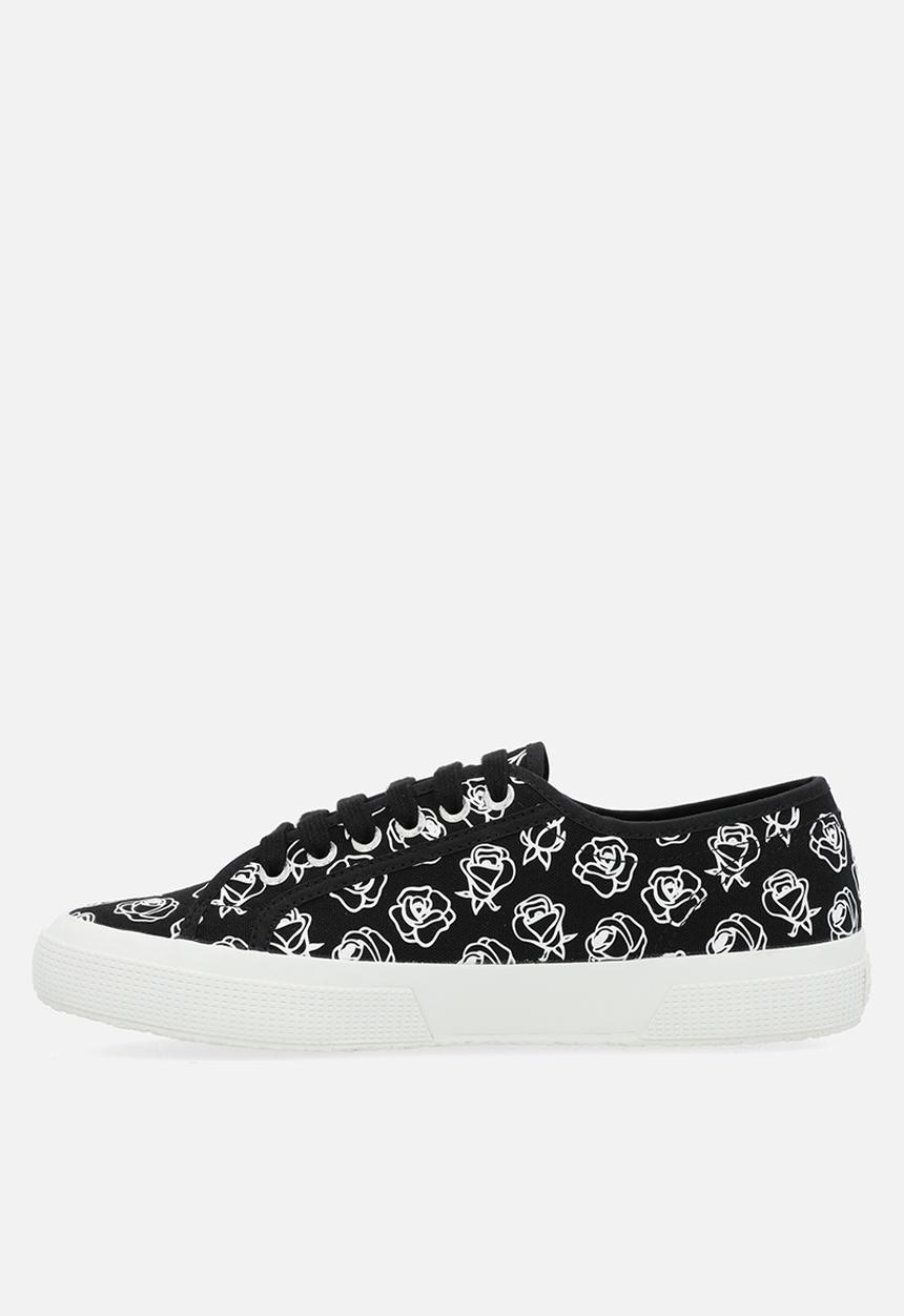 SUPERGA - 2750 Rose Print -  A6U Black White Rose