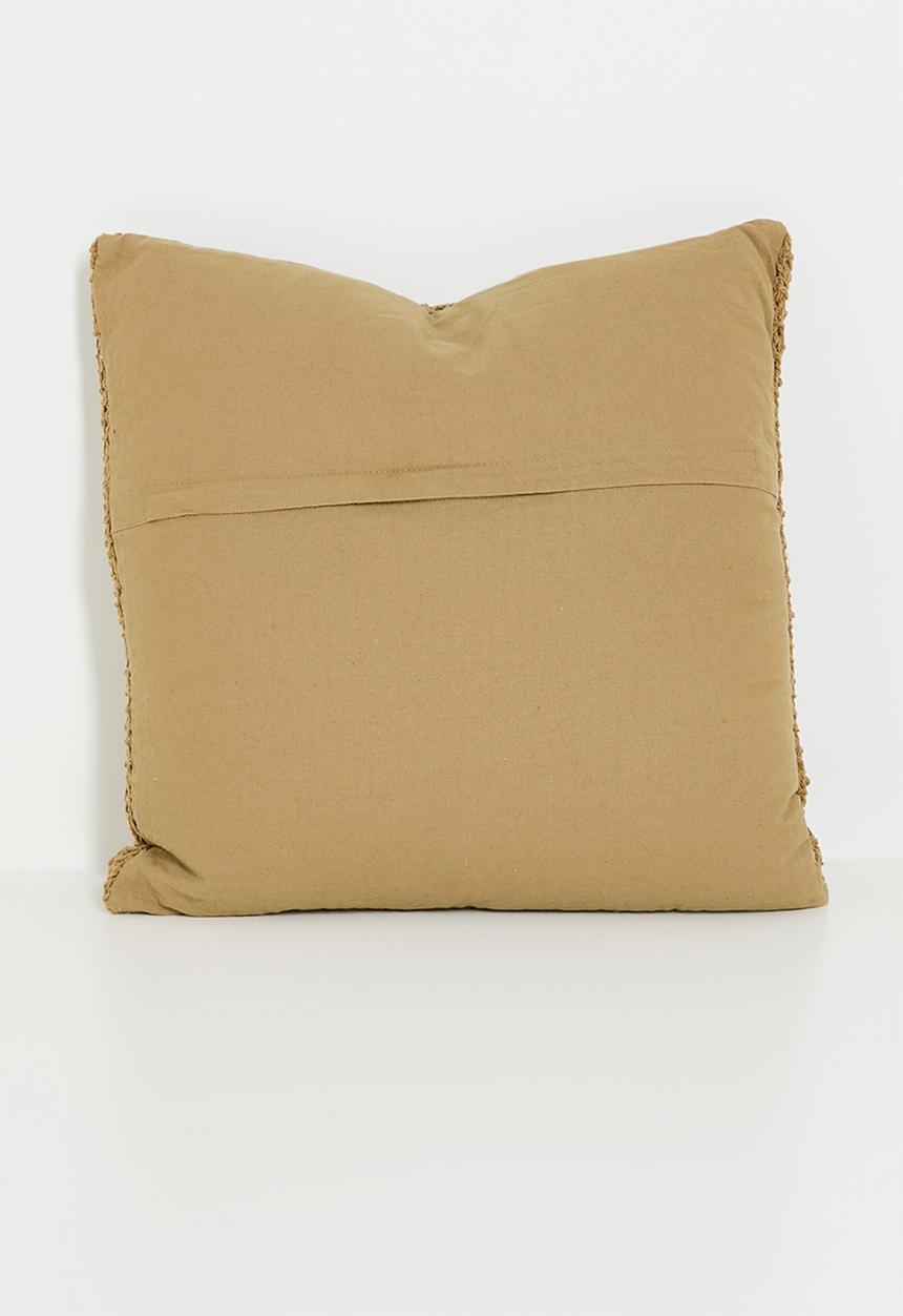 H&S - Cotton knitted cushions with inner - Tan