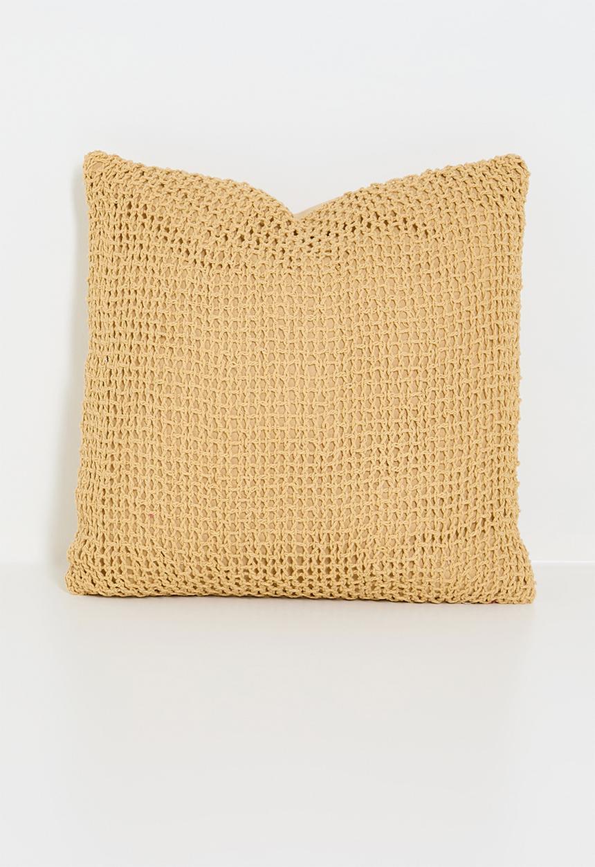 H&S - Cotton knitted cushions with inner - Beige