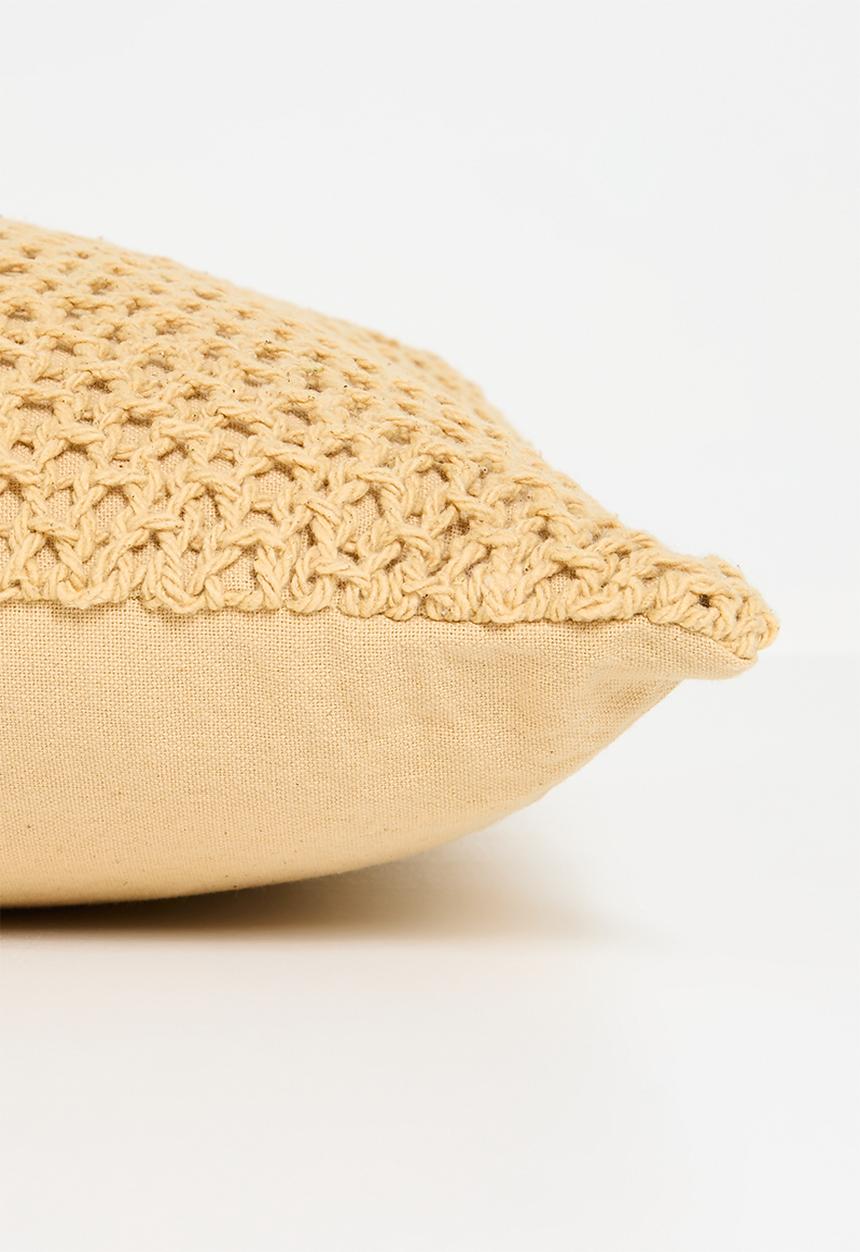 H&S - Cotton knitted cushions with inner - Beige