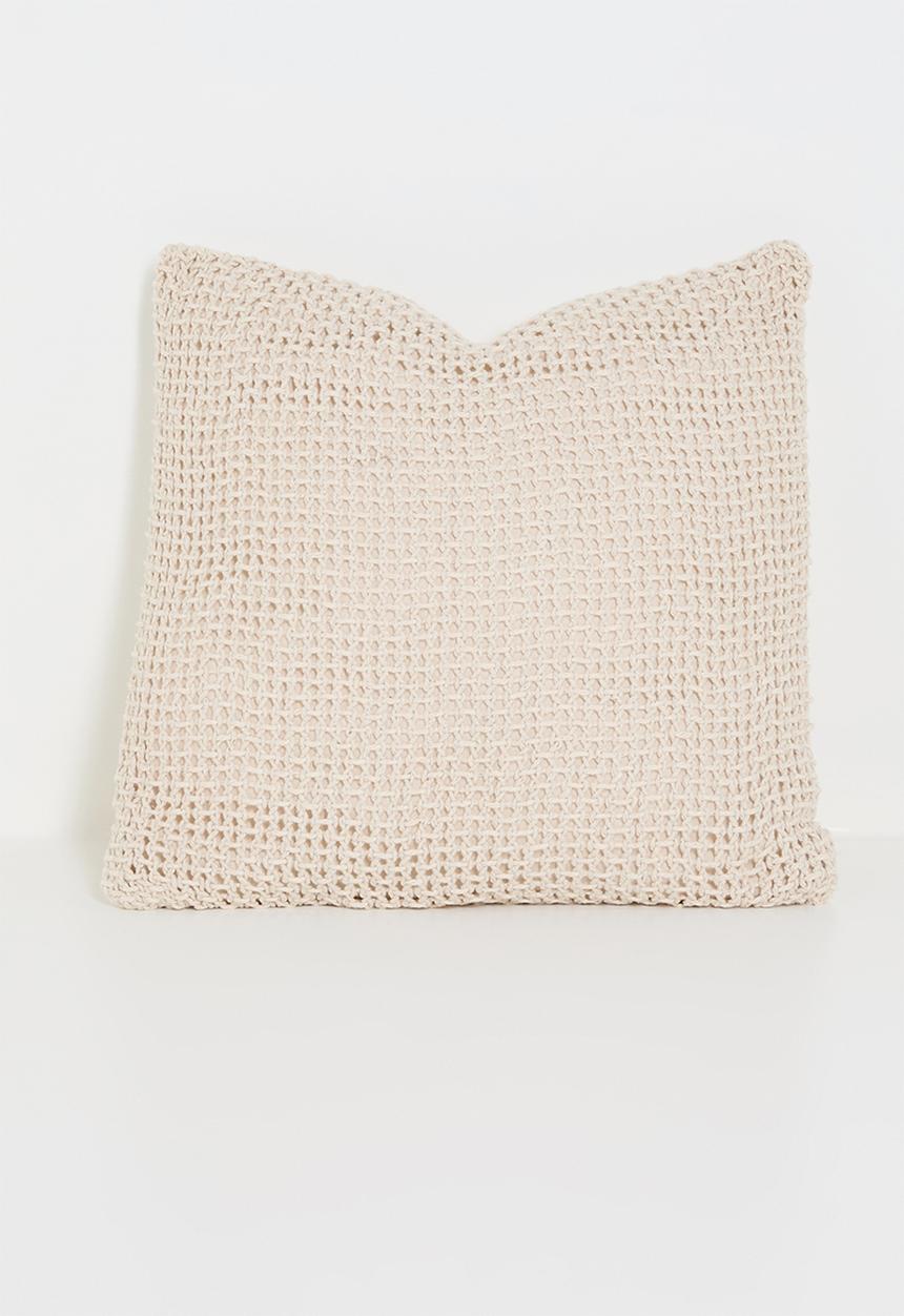 H&S - Cotton knitted cushions with inner - Sand